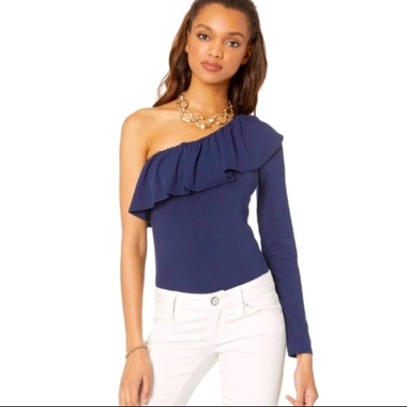 NWT Lilly Pulitzer Kourtney Bodysuit True Navy XXS - Picture 1 of 6